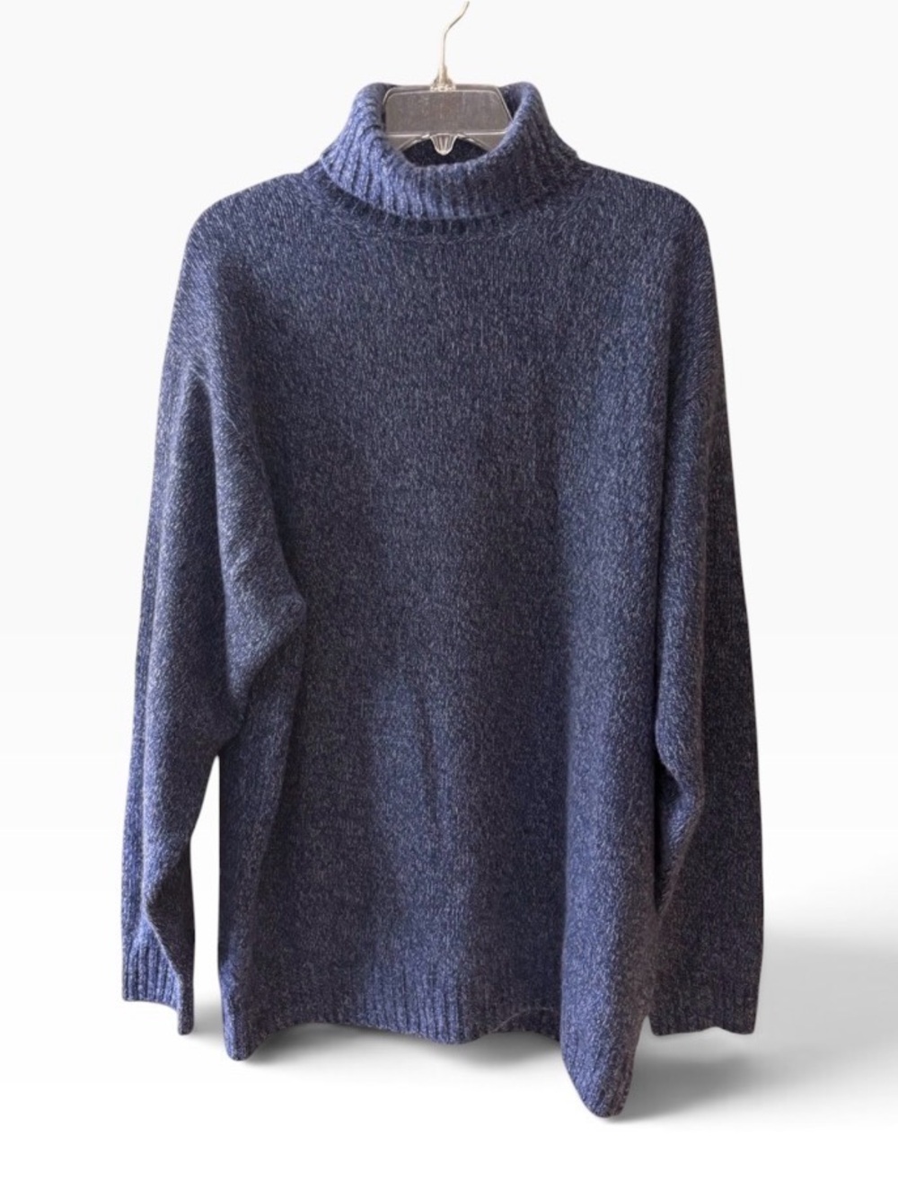 NWOT DAVIS & SQUIRE CASHMERE mélange Men’s Turtleneck Sweater Blue Size XL